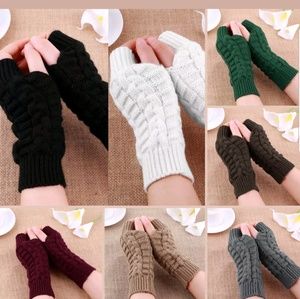 Fashion Unisex Men Women Knitted Fingerless Winter